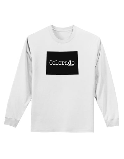 Colorado - United States Shape Adult Long Sleeve Shirt by TooLoud-Long Sleeve Shirt-TooLoud-White-Small-Davson Sales