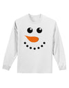 Snowman Face Christmas Adult Long Sleeve Shirt-Long Sleeve Shirt-TooLoud-White-Small-Davson Sales