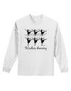 Nine Ladies Dancing Text Adult Long Sleeve Shirt-Long Sleeve Shirt-TooLoud-White-Small-Davson Sales