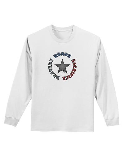 Honor Sacrifice Bravery Adult Long Sleeve Shirt by TooLoud-Long Sleeve Shirt-TooLoud-White-Small-Davson Sales