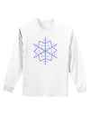 Snowflake Star Christmas Adult Long Sleeve Shirt-Long Sleeve Shirt-TooLoud-White-Small-Davson Sales