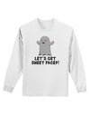 Let's Get Sheet Faced Adult Long Sleeve Shirt by TooLoud-Long Sleeve Shirt-TooLoud-White-Small-Davson Sales