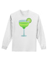 Green Margarita with Lime - Cinco de Mayo Adult Long Sleeve Shirt by TooLoud-Long Sleeve Shirt-TooLoud-White-Small-Davson Sales