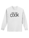 Kiss the Cook Grill Master - Text Adult Long Sleeve Shirt-Long Sleeve Shirt-TooLoud-White-Small-Davson Sales