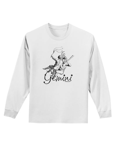 Gemini Illustration Adult Long Sleeve Shirt-Long Sleeve Shirt-TooLoud-White-Small-Davson Sales