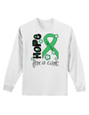 Hope for a Cure - Light Green Ribbon Celiac Disease - Flowers Adult Long Sleeve Shirt-Long Sleeve Shirt-TooLoud-White-Small-Davson Sales