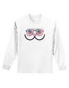 Kyu-T Face - Kawa Patriotic Sunglasses Adult Long Sleeve Shirt-Long Sleeve Shirt-TooLoud-White-Small-Davson Sales