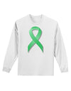 Celiac Disease Awareness Ribbon - Light Green Adult Long Sleeve Shirt-Long Sleeve Shirt-TooLoud-White-Small-Davson Sales