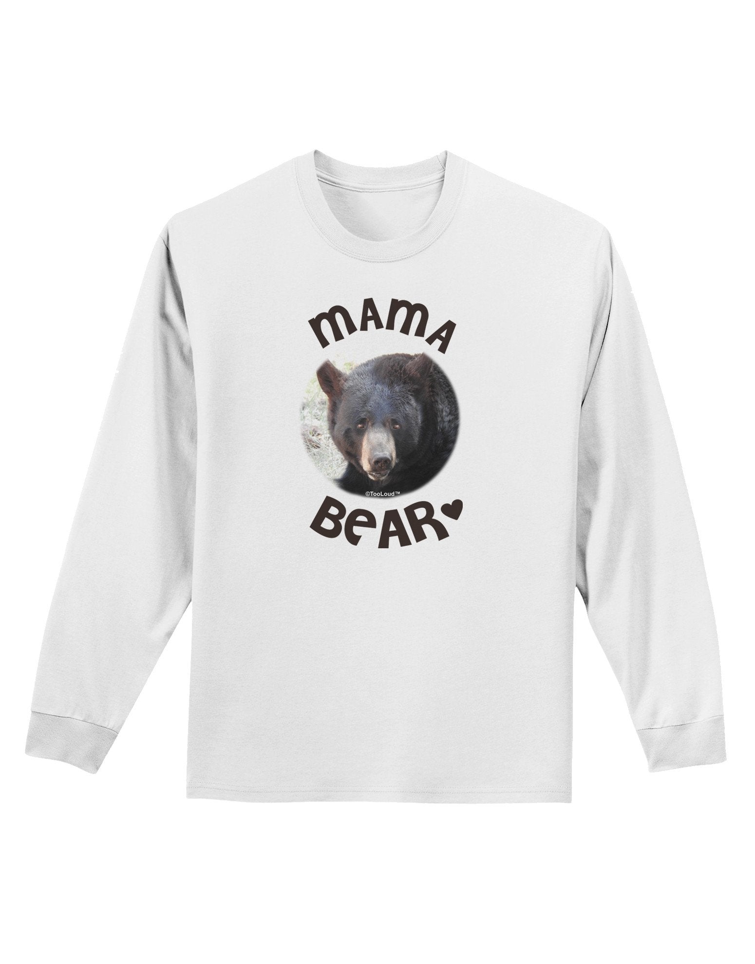 Black Bear - Mama Bear Adult Long Sleeve Shirt-Long Sleeve Shirt-TooLoud-White-XXXX-Large-Davson Sales
