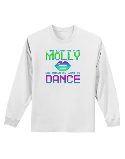 Looking For Molly Adult Long Sleeve Shirt-Long Sleeve Shirt-TooLoud-White-Small-Davson Sales