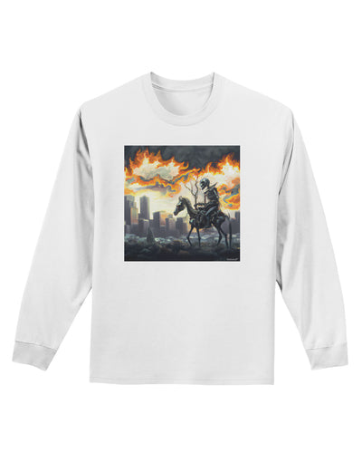 Grimm Reaper Halloween Design Adult Long Sleeve Shirt-Mens-LongsleeveShirts-TooLoud-White-Small-Davson Sales