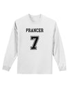 Reindeer Jersey - Prancer 7 Adult Long Sleeve Shirt-Long Sleeve Shirt-TooLoud-White-Small-Davson Sales