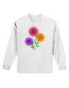 Crystal Dahlias Adult Long Sleeve Shirt-Long Sleeve Shirt-TooLoud-White-Small-Davson Sales