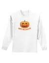 Happy Halloween Jack-o-lantern Adult Long Sleeve Shirt-Long Sleeve Shirt-TooLoud-White-Small-Davson Sales