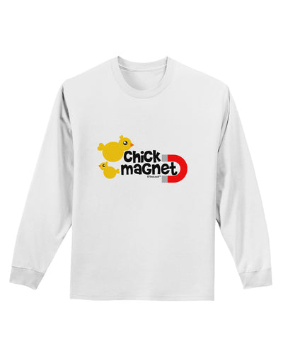 Cute Chick Magnet Design Adult Long Sleeve Shirt-Long Sleeve Shirt-TooLoud-White-Small-Davson Sales