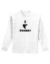 I Heart Zombies - Funny - Halloween Adult Long Sleeve Shirt-Long Sleeve Shirt-TooLoud-White-Small-Davson Sales