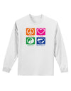 PLUR Squares Color Adult Long Sleeve Shirt-Long Sleeve Shirt-TooLoud-White-Small-Davson Sales