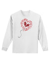 Broken Heart Popped Red Heart Balloon Adult Long Sleeve Shirt-Long Sleeve Shirt-TooLoud-White-Small-Davson Sales