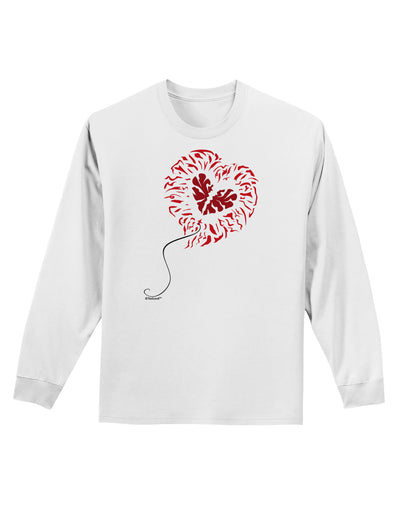 Broken Heart Popped Red Heart Balloon Adult Long Sleeve Shirt-Long Sleeve Shirt-TooLoud-White-Small-Davson Sales