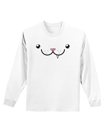 Kyu-T Face - Snaggle the critter Adult Long Sleeve Shirt-Long Sleeve Shirt-TooLoud-White-Small-Davson Sales