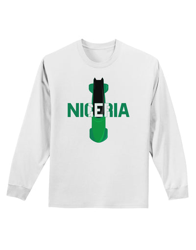 Nigeria Bobsled Adult Long Sleeve Shirt by TooLoud-TooLoud-White-Small-Davson Sales