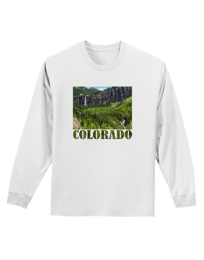 Beautiful Cliffs Colorado Adult Long Sleeve Shirt by-Long Sleeve Shirt-TooLoud-White-Small-Davson Sales