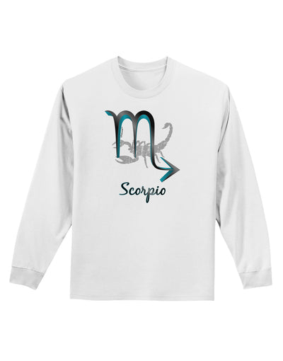 Scorpio Symbol Adult Long Sleeve Shirt-Long Sleeve Shirt-TooLoud-White-Small-Davson Sales