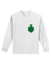 Leprechaun Peeking Out of Faux Pocket Adult Long Sleeve Shirt by TooLoud-Long Sleeve Shirt-TooLoud-White-Small-Davson Sales