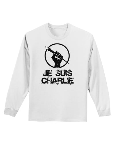 Je Suis Charlie Adult Long Sleeve Shirt-Long Sleeve Shirt-TooLoud-White-Small-Davson Sales