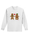 Gingerbread Man and Gingerbread Woman Couple Adult Long Sleeve Shirt by TooLoud-Long Sleeve Shirt-TooLoud-White-Small-Davson Sales