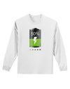 Half Energy 50 Percent Adult Long Sleeve Shirt-Long Sleeve Shirt-TooLoud-White-Small-Davson Sales