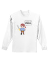 Hands Off Me Booty - Petey the Pirate Adult Long Sleeve Shirt-Long Sleeve Shirt-TooLoud-White-Small-Davson Sales