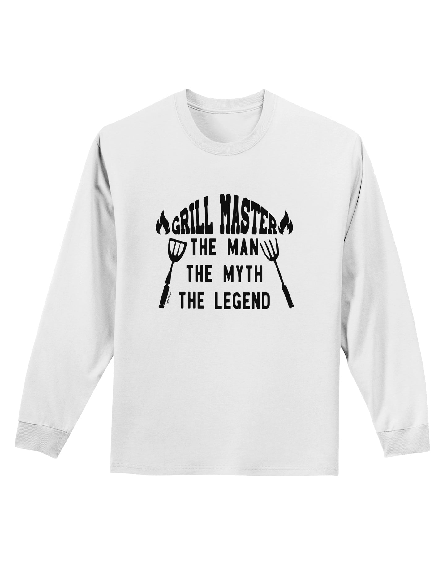 Grill Master The Man The Myth The Legend Adult Long Sleeve Shirt-Long Sleeve Shirt-TooLoud-White-Small-Davson Sales