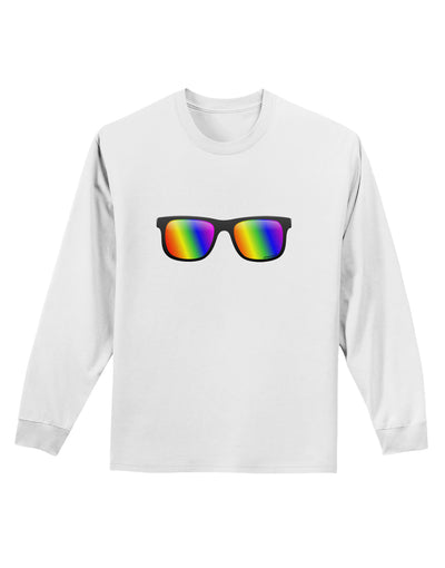 Pride Rainbow Lenses Adult Long Sleeve Shirt by TooLoud-Long Sleeve Shirt-TooLoud-White-Small-Davson Sales