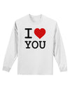 I Heart You Adult Long Sleeve Shirt-Long Sleeve Shirt-TooLoud-White-Small-Davson Sales