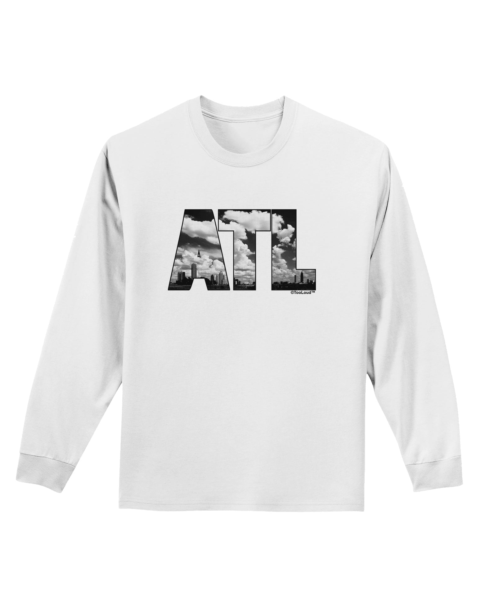 ATL Atlanta Text Adult Long Sleeve Shirt by TooLoud - Davson Sales