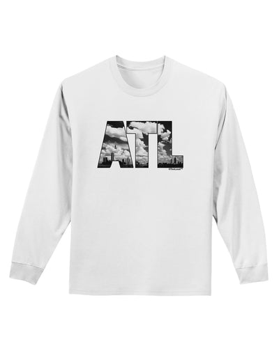 ATL Atlanta Text Adult Long Sleeve Shirt by TooLoud-Long Sleeve Shirt-TooLoud-White-Small-Davson Sales