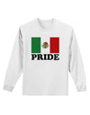 Mexican Pride - Mexican Flag Adult Long Sleeve Shirt by TooLoud-Long Sleeve Shirt-TooLoud-White-Small-Davson Sales