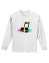 Paint Music Note Adult Long Sleeve Shirt-Long Sleeve Shirt-TooLoud-White-Small-Davson Sales