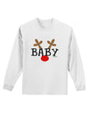 Matching Family Christmas Design - Reindeer - Baby Adult Long Sleeve Shirt by TooLoud-Long Sleeve Shirt-TooLoud-White-Small-Davson Sales