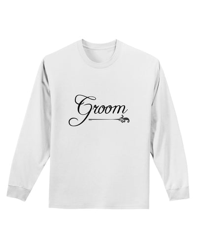 TooLoud Groom Adult Long Sleeve Shirt-Long Sleeve Shirt-TooLoud-White-Small-Davson Sales