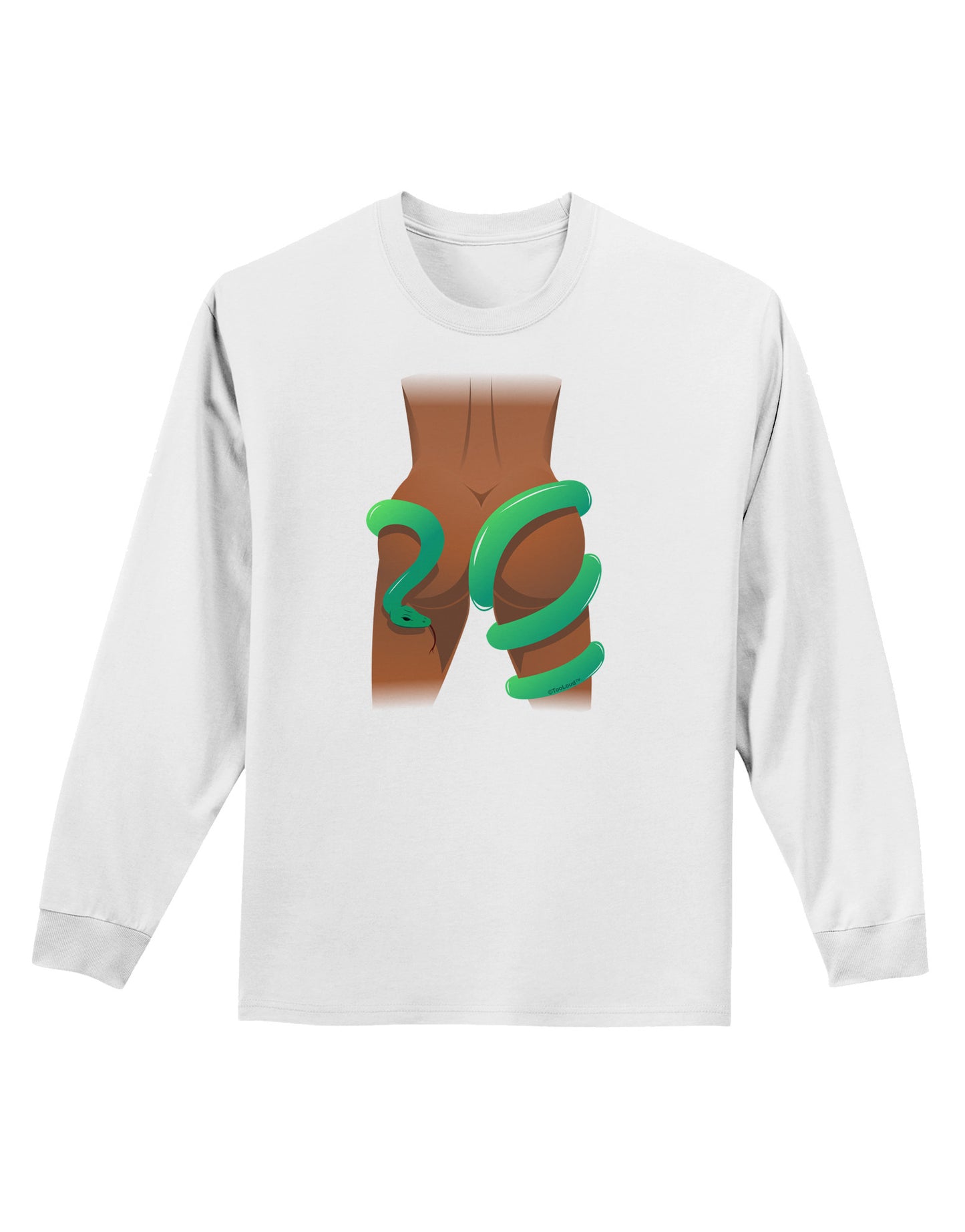 Lady Anaconda Design Dark Adult Long Sleeve Shirt-Long Sleeve Shirt-TooLoud-White-Small-Davson Sales