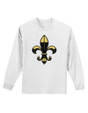 Golden Fleur de Lis Adult Long Sleeve Shirt-Long Sleeve Shirt-TooLoud-White-Small-Davson Sales