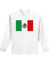 Mexican Flag Adult Long Sleeve Shirt-Long Sleeve Shirt-TooLoud-White-Small-Davson Sales