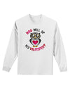 Hoo Will Be My Valentine Adult Long Sleeve Shirt-Long Sleeve Shirt-TooLoud-White-Small-Davson Sales