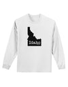 Idaho - United States Shape Adult Long Sleeve Shirt by TooLoud-Long Sleeve Shirt-TooLoud-White-Small-Davson Sales