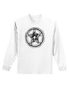 Pentacle Magick Witchcraft Star Adult Long Sleeve Shirt-Long Sleeve Shirt-TooLoud-White-Small-Davson Sales