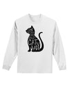 One Cat Short Of A Crazy Cat Lady Adult Long Sleeve Shirt-Long Sleeve Shirt-TooLoud-White-Small-Davson Sales