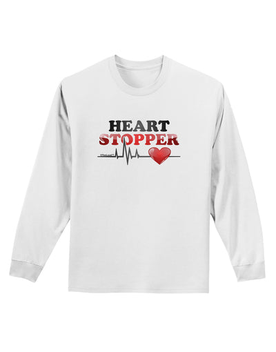 Heart Stopper Adult Long Sleeve Shirt-Long Sleeve Shirt-TooLoud-White-Small-Davson Sales