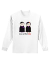 Love at First Bite Vampire Couple Halloween Adult Long Sleeve Shirt-Long Sleeve Shirt-TooLoud-White-Small-Davson Sales